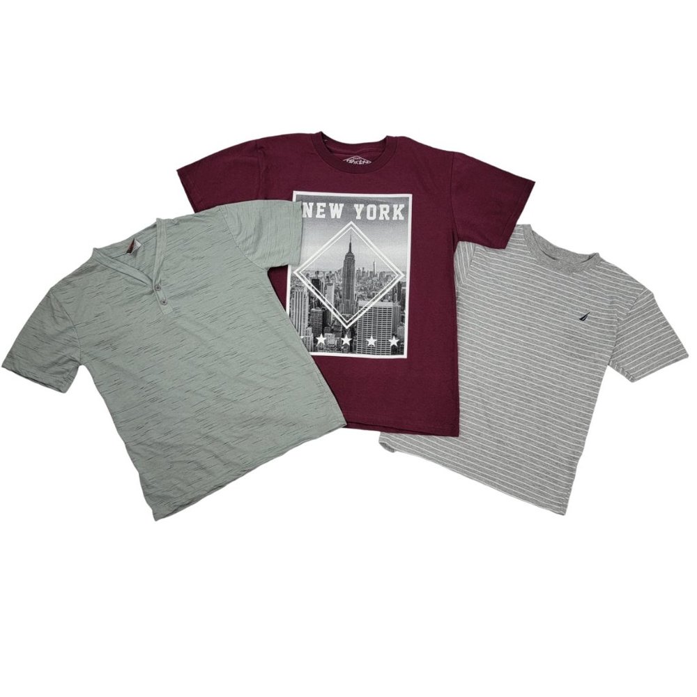 Assorted Tops for Boys Size Medium (10-12) Set of 3 Short Sleeve T-Shirts